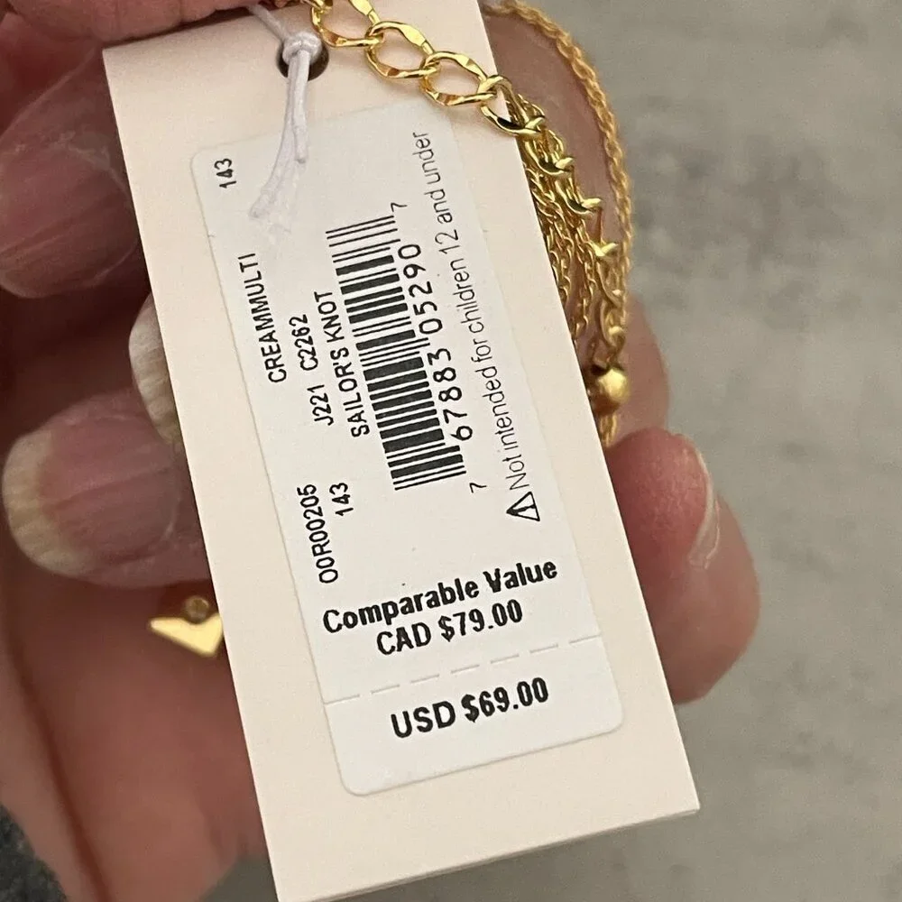 NWT Kate Spade Sailor's Knot Faux Pearl Pendant Gold Chain 17-20" Necklace $70 - Picture 8 of 8